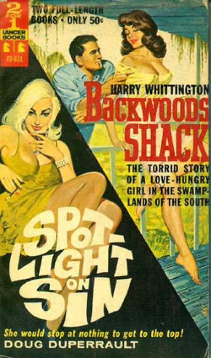 Vintage Books - Backwoods Shack / Spotlight On Sin - Harry; Doug Duperrault Whittington