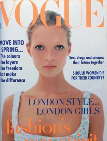Vogue - Kate Moss - March, 1993