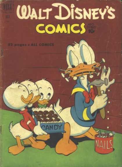 Walt Disney's Comics and Stories 133 - Donald Duck - Nephews - Huey Louie And Dewey - Box Of Candy - Nails