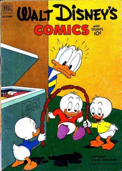 Walt Disney's Comics and Stories 145 - Donald Duck - Sausages - Toy Box - Corner - Surprise