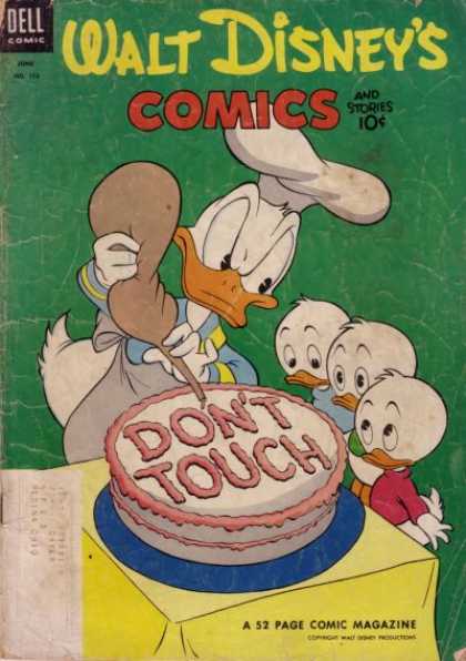 Walt Disney's Comics and Stories 153 - Dell - Dell Comics - Disney - Donald Duck - Cake