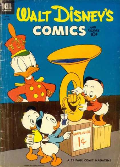 Walt Disney's Comics and Stories 154 - Donald Duck - Tuba - Huey - Dewey - Louie
