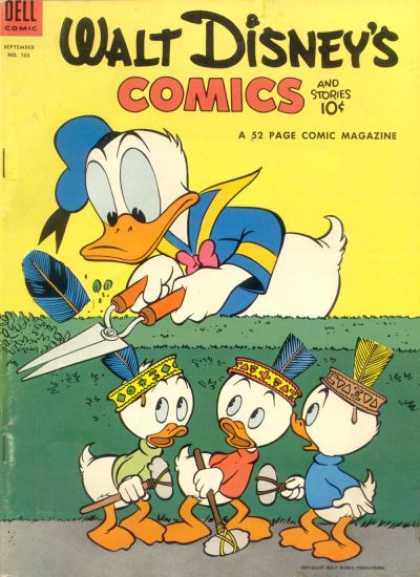Walt Disney's Comics and Stories 168 - Dell - And Stories - A 52 Page Comic Magazine - Ducks - Scissors