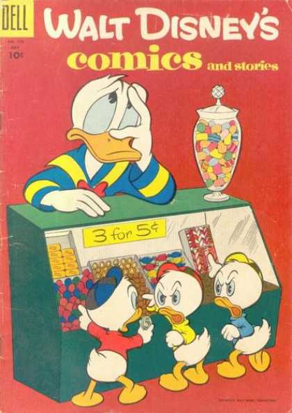 Walt Disney's Comics and Stories 178 - Dell - Donald Duck - 3 For 5 - Candy - Stand