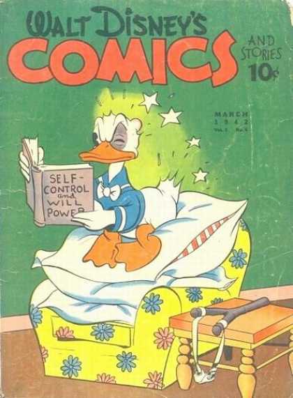 Walt Disney's Comics and Stories 18 - Duck - Chair - Pillow - Book - Slingshot