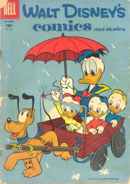 Walt Disney's Comics and Stories 182 - Dell - Rain - Umbrella - Rope - November