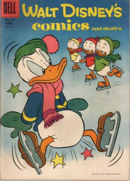 Walt Disney's Comics and Stories 197 - Donald Duck - Huey - Dewey - Louie - Ice Skating