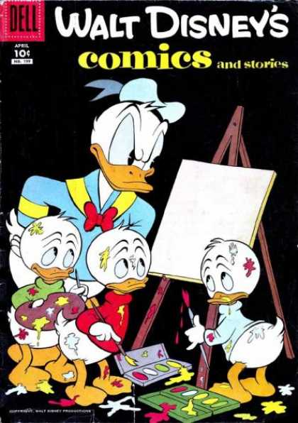 Walt Disney's Comics and Stories 199 - Dell - April - Donald - Huey - Duey