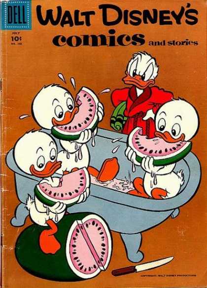 Walt Disney's Comics and Stories 202 - Daffy Duck - Disney - Huey - Dewy - Lewey