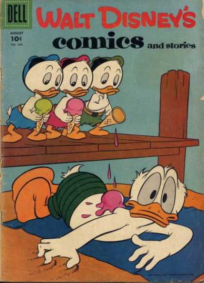 Walt Disney's Comics and Stories 203 - Walt Disney - Huey Dewey And Louie - Ice Cream Cones - Donald Duck - Pier