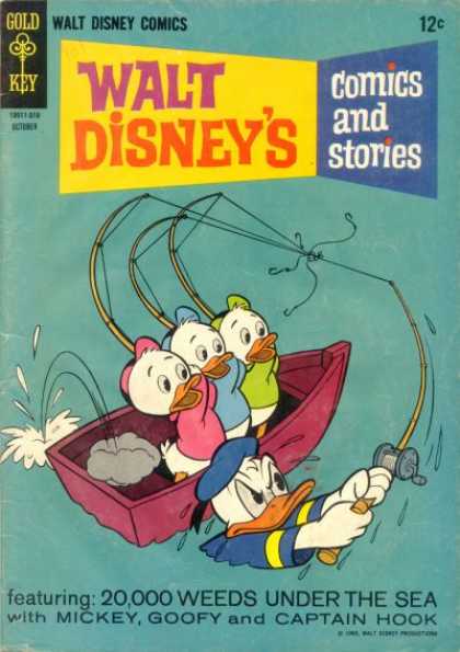 Walt Disney's Comics and Stories 301 - 20000 Weeds Under The Sea - Micky - Groofy - Captain Hook - Boat