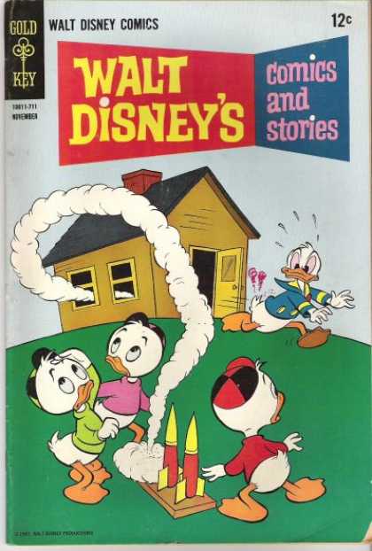 Walt Disney's Comics and Stories 326 - Gold Key - Donald Duck - House - Smoke - Rockets