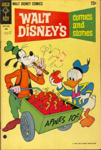 Walt Disney's Comics and Stories 333 - Goofy - Donald - Flute - Apples - Worms