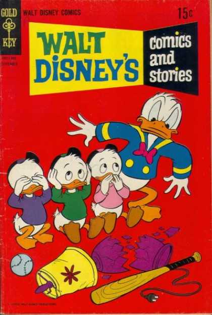 Walt Disney's Comics and Stories 348 - Ducks - Donald - Gold Key - Ball - Broken Lamp