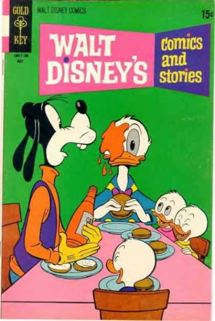 Walt Disney's Comics and Stories 368 - Goofy - Donald Duck - Laughing - Nephews - Meal