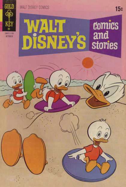 Walt Disney's Comics and Stories 373 - Fun In The Sun - Surfin Safari - Dont Get Burned - Donald Get Buried - Who Farted