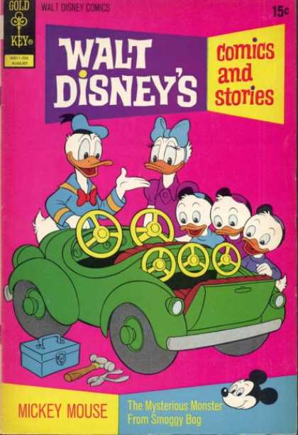 Walt Disney's Comics and Stories 383 - Gold Key - Donald Duck - Car - Dazy - Ducks