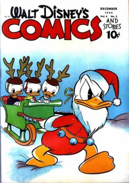 Walt Disney's Comics and Stories 39 - Donald Duck - Huey Dewey And Louie - Christmas - Santa - Reindeers