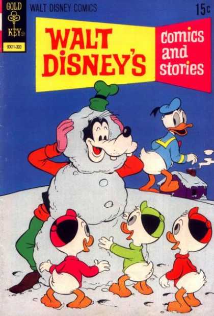 Walt Disney's Comics and Stories 390 - Gold Key - Goofy - Donald - Snow - Purple House