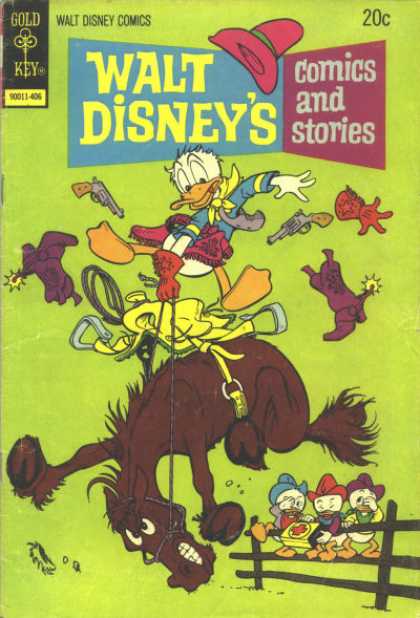 Walt Disney's Comics and Stories 405 - Donald - Horse - Gun - Spurs - Rodeo