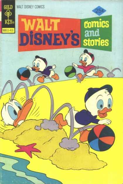 Walt Disney's Comics and Stories 409 - Beach - Ball - Sand - Ducks - Starfish