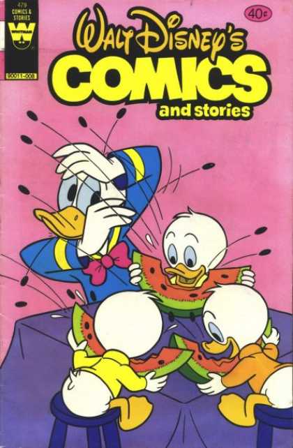 Walt Disney's Comics and Stories 479 - 40 Cents - Donald - Watermelon - Seeds - Nephews
