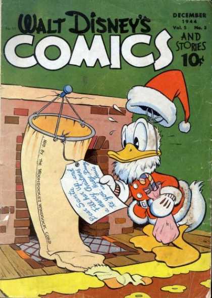 Walt Disney's Comics and Stories 51 - Donald Duck - Walt Disney - Santa - Stocking - Candy Cane