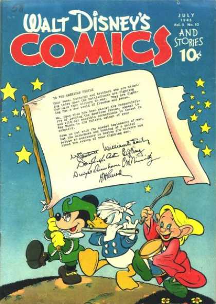 Walt Disney's Comics and Stories 58 - Mickey - Donald - Flag - Dwarf - Stars