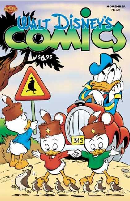Walt Disney's Comics and Stories 674 - No 674 - Ducks - Tree - Car - Birds