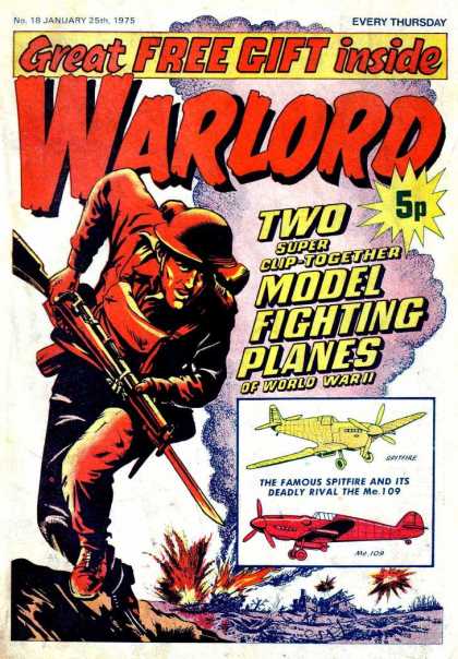 Warlord (Thomson) 18 - Planes - Fire - Smoke - Soldier - Gun