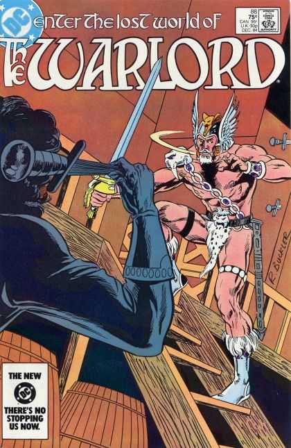 Lost World - Knife - Sword - Dc Comics - Ladder - Richard Buckler Warlord 88 - Lost World - Knife - Sword - Dc Comics - Ladder - Richard Buckler