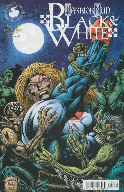 Warrior Nun: Black & White 14 - Moon - Battle - Monsters - Night - Man