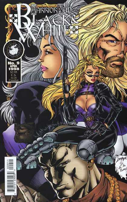 Warrior Nun: Black & White 9 - No 9 - April 1998 - Gun - Mask - White Hair