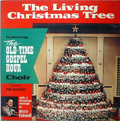 Weirdest Album Covers - Falwell, Rev, Jerry (Living Christmas Tree)