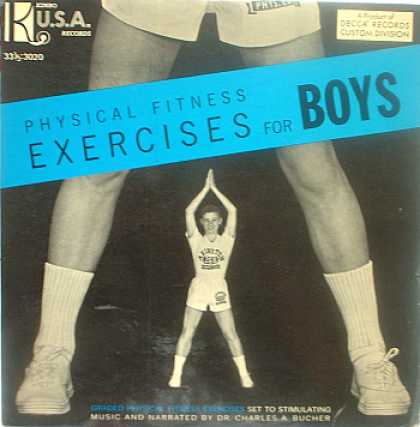 Weirdest Album Covers - Bucher, Charles A. (Physical Fitness Exercises For Boys)