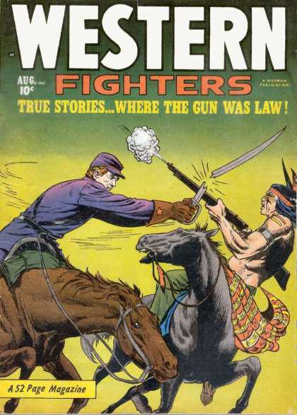 Western Fighters 21 - Horse - Indian - Soldier - Fighting - Gun