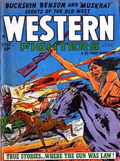 Western Fighters 32 - Buckskin Benson - Musckrat - July - 10 Cents - Indians