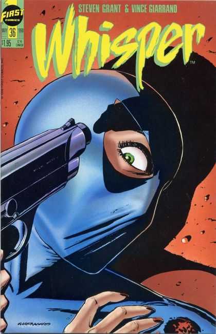 Whisper 36 - Steven Grant - Vince Giarrand - First Comics - Gun - Eye - Vince Giarrano