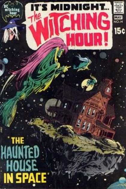 Witching Hour 14 - The Haunted House In Space - House - Open Space - Witch Floating Through Space - Flying On Broomstick - Neal Adams
