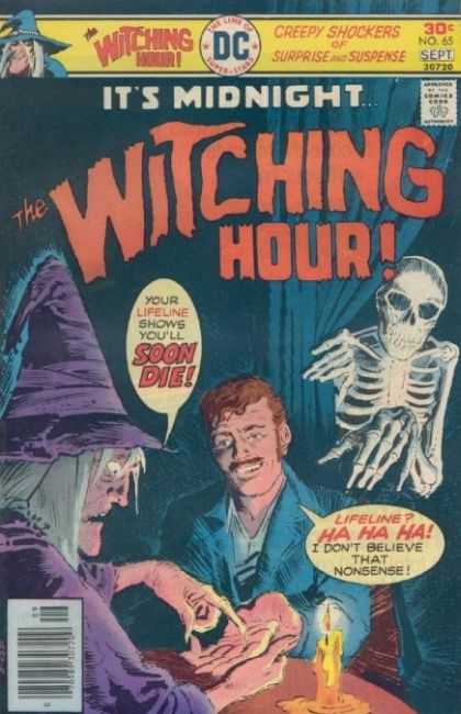 Witching Hour 65 - Creepy Shockers - Surprise And Suspense - Approved By The Comics Code - Skeleton - Candle
