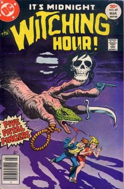 Witching Hour 69 - Skull - Hand - Knive - Gun - Midnight