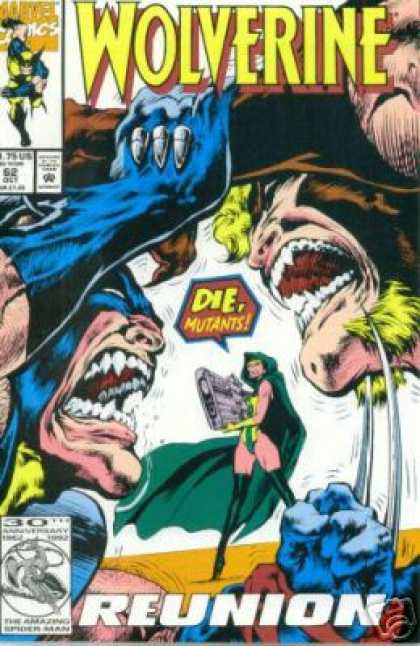 Wolverine 62 - Die Mutants - Reunion - X-men - Green Cape - Claws - Mark Texeira