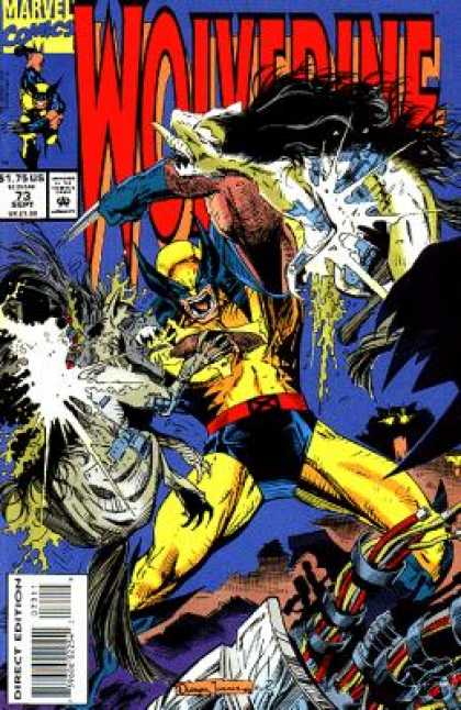 Wolverine 73 - 73 Sept - Marvel - Flying - Slashing - Violent