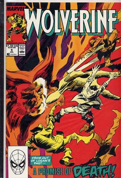 Wolverine 9 - Logan - Promise Of Death - Big Hand - Bodies Falling - Red Colors - Gene Colan, Matt Wagner