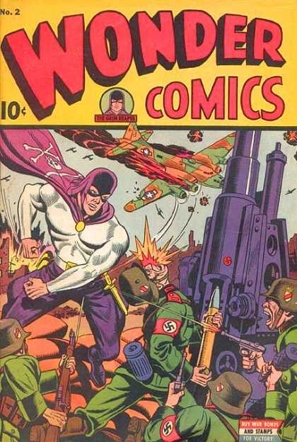 Wonder Comics 2 - World War Two - Bomber - Super Hero - Natzies - Anti Airecraft