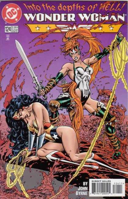 Wonder Woman (1987) 124 - Into The Depths Of Hell - Sword - Tarso - Long Hair - Blood