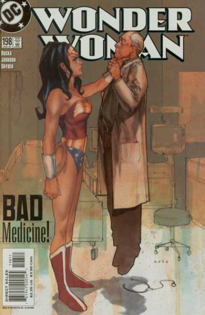 Wonder Woman (1987) 198 - Bad Medicine - Doctor - Stethoscope - Rolling Stool - Machines - Phil Noto