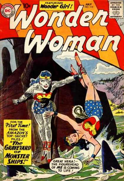 Wonder Woman 115 - Graveyard - Figurehead - Ships - Top-secret - First Time - Ross Andru