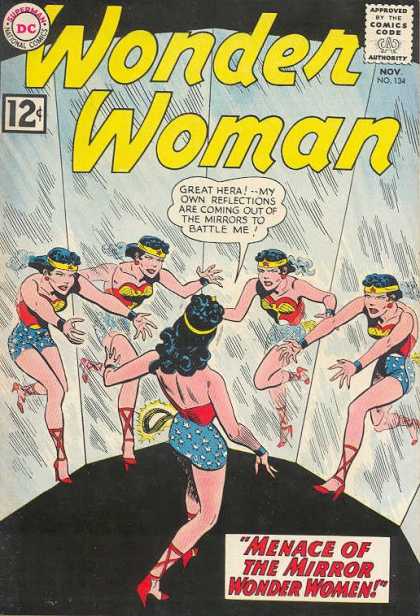 Wonder Woman 134 - Superhero - Costume - Mirrors - Superwoman - Reflections - Ross Andru