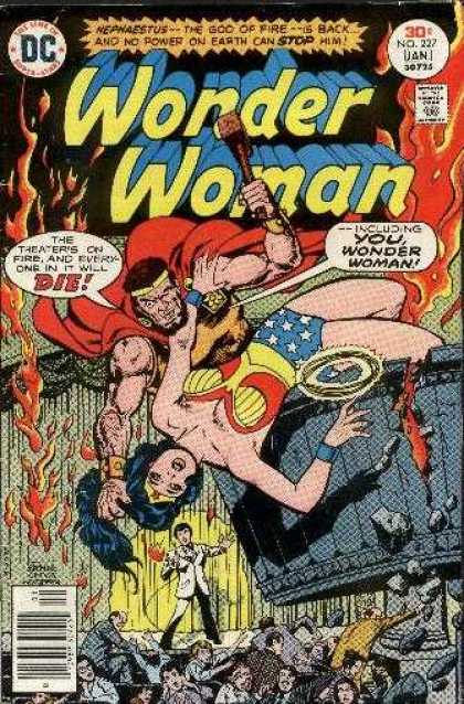 Wonder Woman 227 - Cloak - Man - Super-hero - Fire - Hammer - Ernie Chan